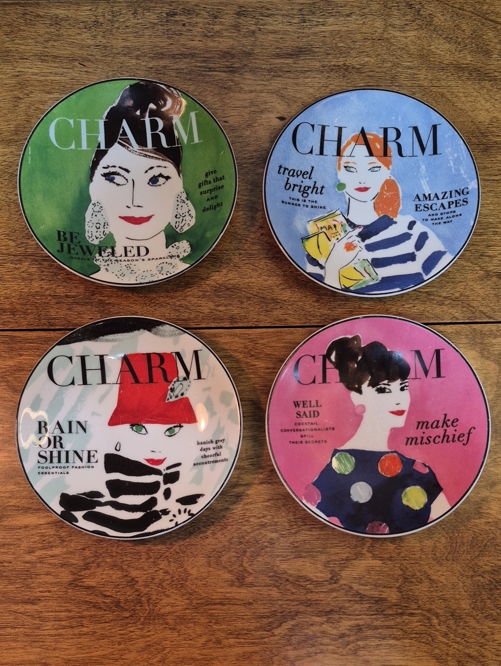 KATE SPADE NEW YORK BY LENOX 'Make Headlines' Appetizer Tidbit Plates, Set of 4